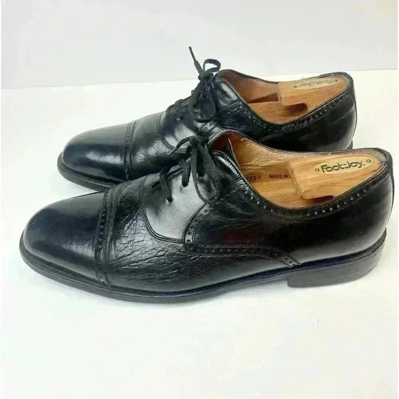 Mezlan Black Cap Toe Oxfords Nicola Dress Shoes Mens Size 10W - Picture 3 of 8